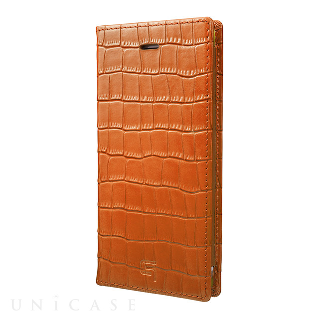 【iPhone8/7 ケース】Croco Patterned Full Leather Case (Tan)