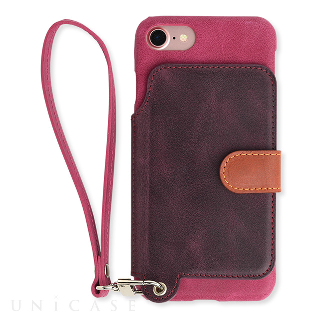 【iPhone8/7 ケース】Real Leather Case (Raspberry)