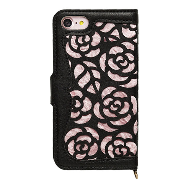 【iPhoneSE(第3/2世代)/8/7 ケース】La Roseraie (Black × Pink)サブ画像