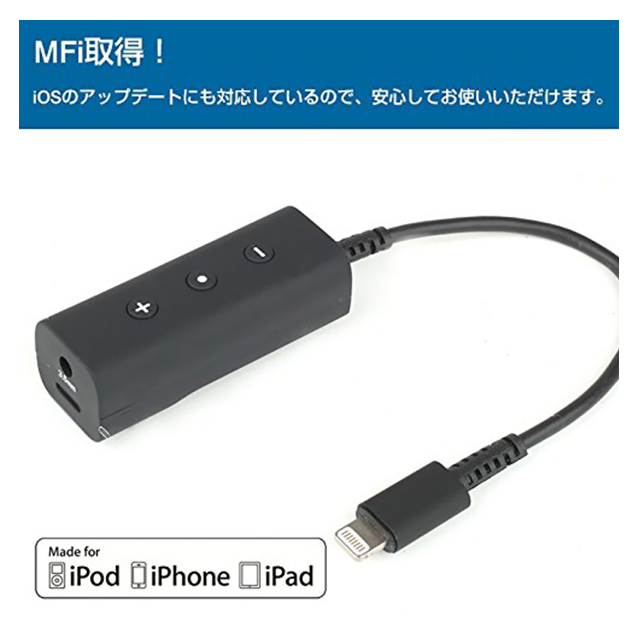Audio+Charge イヤホン+Lightning 変換アダプタ (ブラック)goods_nameサブ画像