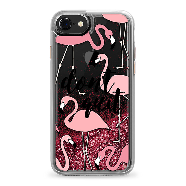 【iPhone7/6s/6 ケース】Liquid Glitter Case (Don’t Quit Pink Flamingos Transparent)サブ画像