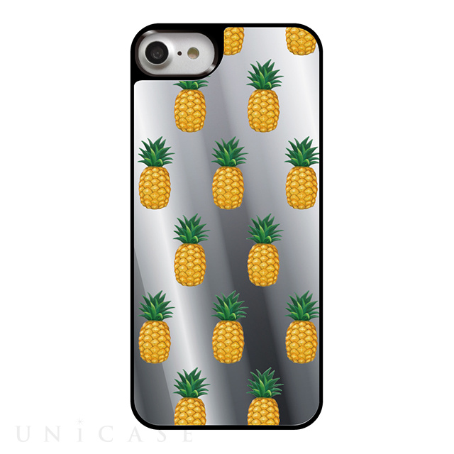 【iPhone8/7/6s/6 ケース】Jellyfish 背面ミラーデザインケース (Pineapple icon)
