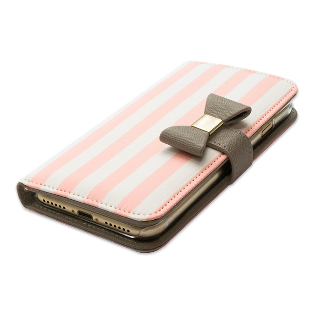 【iPhoneSE(第3/2世代)/8/7/6s/6 ケース】Ribbon Diary Stripe for iPhoneSE(第2世代)/8/7/6s/6 Pinkgoods_nameサブ画像