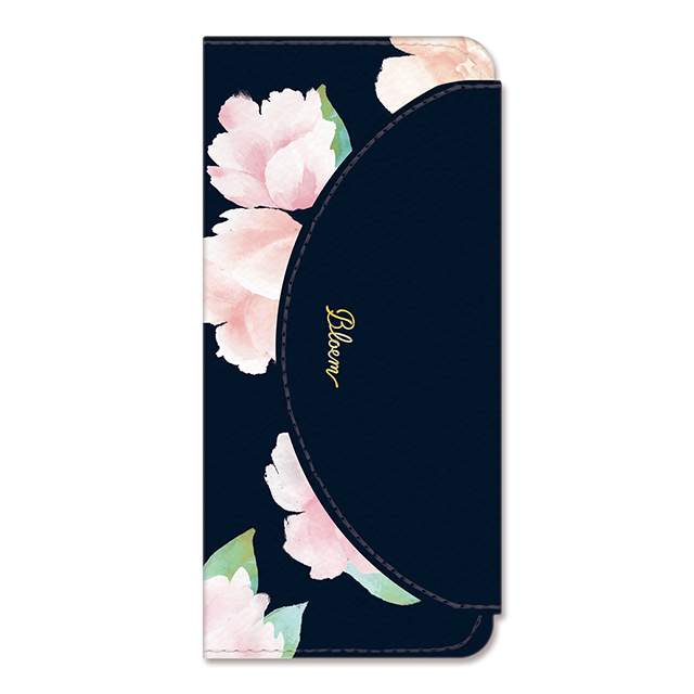 【iPhoneSE(第2世代)/8/7/6s/6 ケース】3つ折り手帳ケース Bloem (Elegant flower NVY)サブ画像