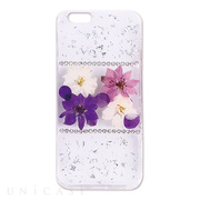 【iPhoneSE(第1世代)/5s/5 ケース】Fleurir (Glittering flowers purple)