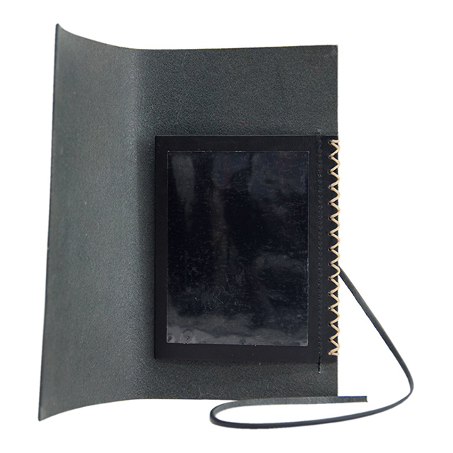 【マルチ スマホケース】一枚革手帳型カバー ブッテーロ レザー (ブラック)サブ画像
