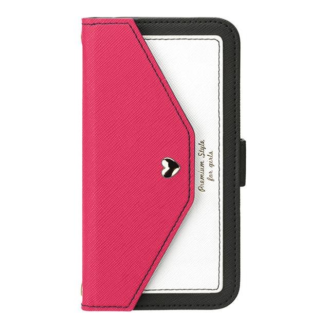 【iPhoneSE(第3/2世代)/8/7/6s/6 ケース】フリップカバー スクエア型ポケット for girls (ピンク)サブ画像