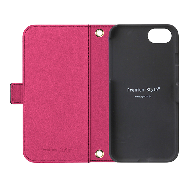 【iPhoneSE(第3/2世代)/8/7/6s/6 ケース】フリップカバー スクエア型ポケット for girls (ピンク)goods_nameサブ画像