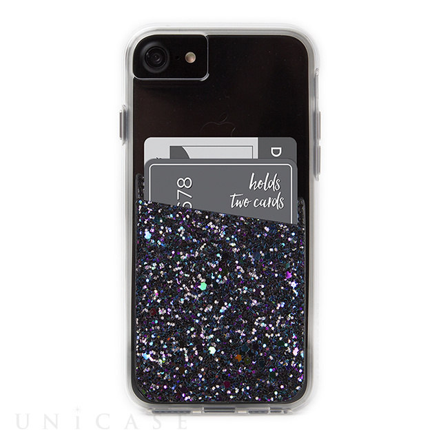 カードホルダーステッカー Id Pockets Black Iridescent Glitter Case Mate Iphoneケースは Unicase