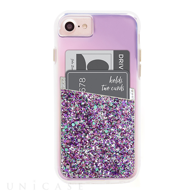 カードホルダーステッカー Id Pockets Silver Glitter Case Mate Iphoneケースは Unicase