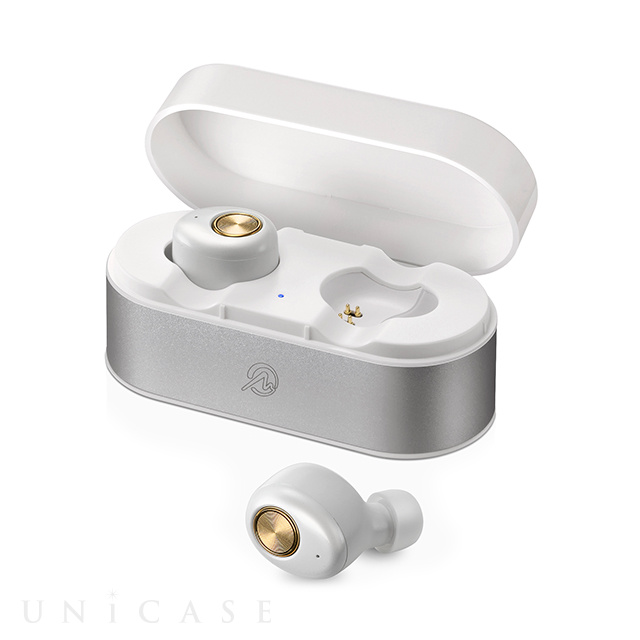完全ワイヤレスイヤホン】超軽量 小型 カナル型完全ワイヤレスイヤホン (ホワイト) M-SOUNDS iPhoneケースは UNiCASE
