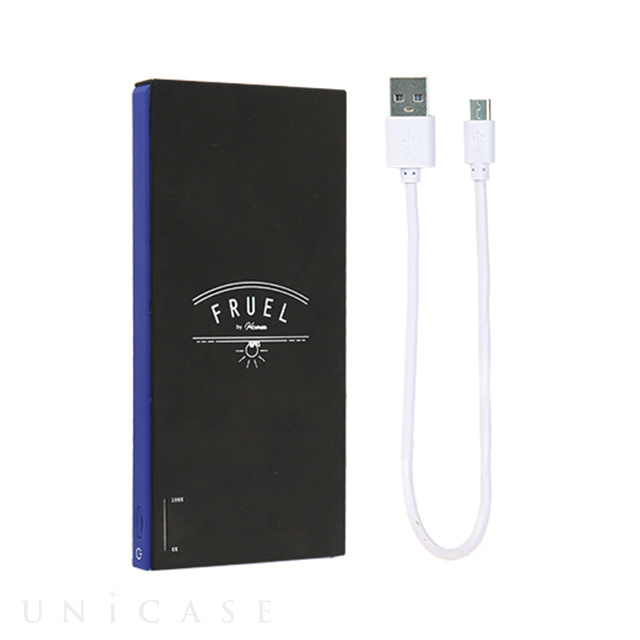 FRUEL モバイルバッテリー 6000mAh (ブラック/ブルー)