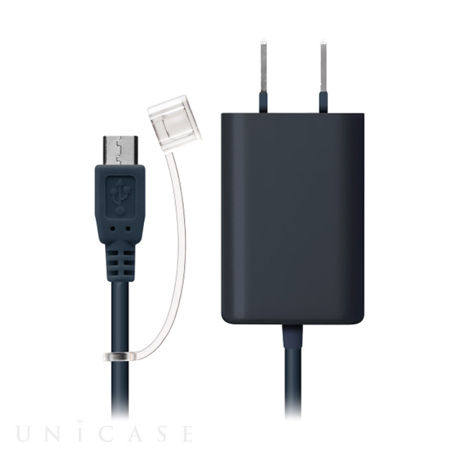IQOS用 AC充電器 出力2.0A micro USB コネクタ ケーブル長1.5m (ネイビー)