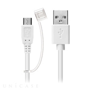 IQOS用 USB充電ケーブル micro USBコネクタ ケーブル長1.2m (ホワイト)