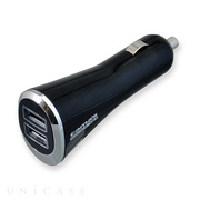 カーチャージャー 4.8A USB-2ポート 最適充電 (ブラック)
