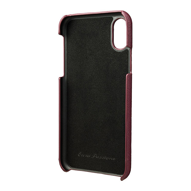 【iPhoneXS/X ケース】“EURO Passione” Shell PU Leather Case (Wine)サブ画像