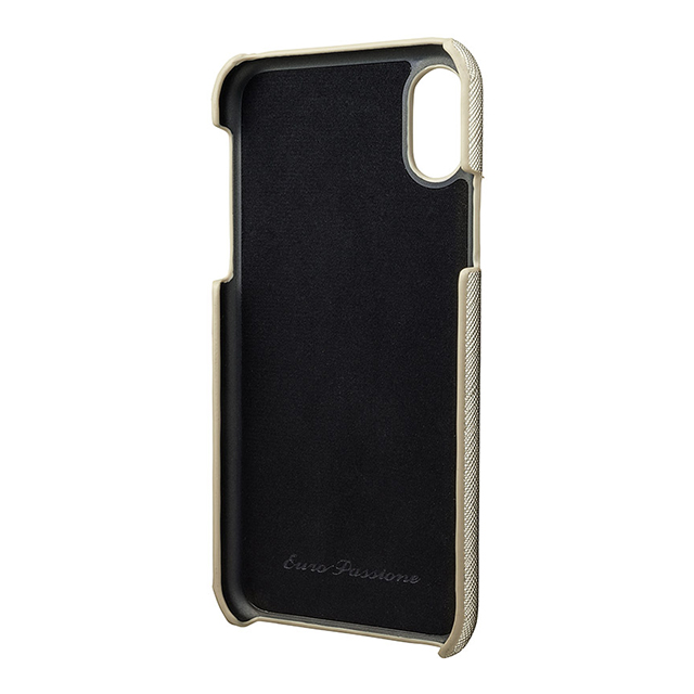 【iPhoneXS/X ケース】“EURO Passione” Shell PU Leather Case (Silver)サブ画像