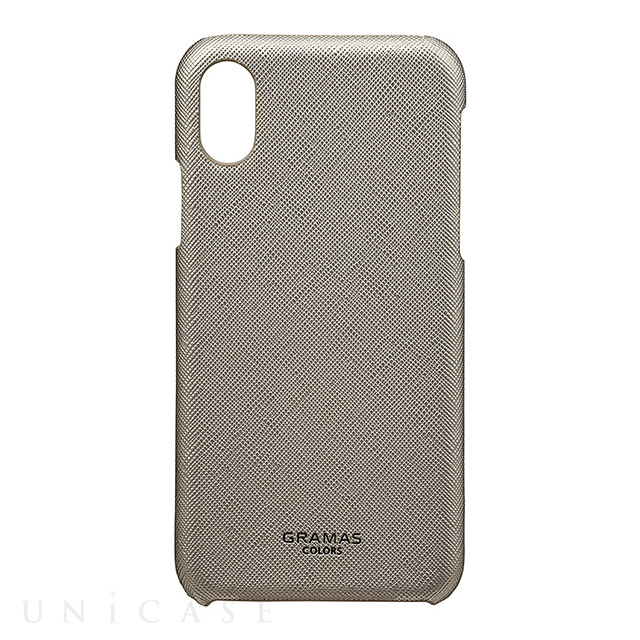 【iPhoneXS/X ケース】“EURO Passione” Shell PU Leather Case (Silver)