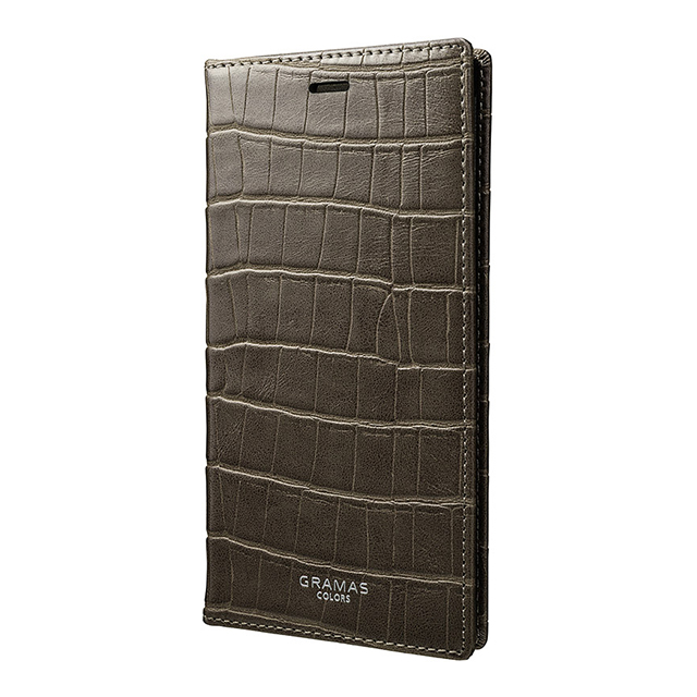 【iPhoneXS/X ケース】“EURO Passione Croco” Book PU Leather Case (Greige)goods_nameサブ画像