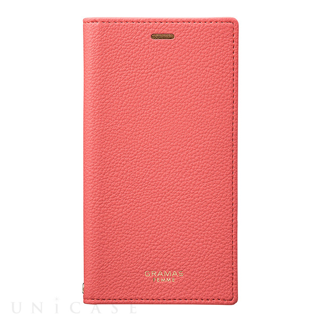 【iPhoneXS/X ケース】”Colo” Book PU Leather Case (Coral Pink)