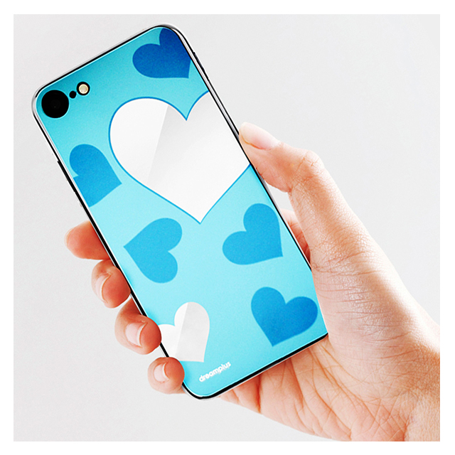 【iPhoneSE(第3/2世代)/8/7 ケース】Heart MIRROR CASE (ブルー)サブ画像