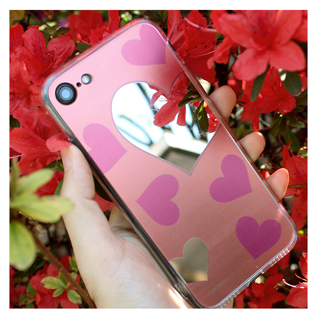 【iPhoneSE(第3/2世代)/8/7 ケース】Heart MIRROR CASE (ピンク)goods_nameサブ画像