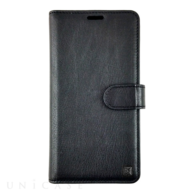 【iPhoneXS/X ケース】Genuine Leather slider Folio Wallet (Black)