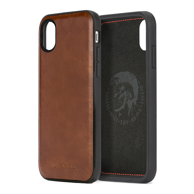 【iPhoneXS/X ケース】CO-MOLDED INLAY (Brown Leather)goods_nameサブ画像