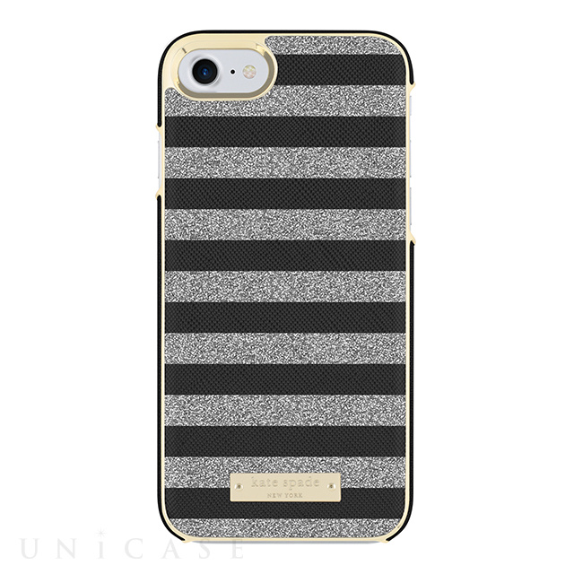 iPhoneSE(第2世代)/8/7 ケース】Wrap Case (Glitter Stripe Black ...