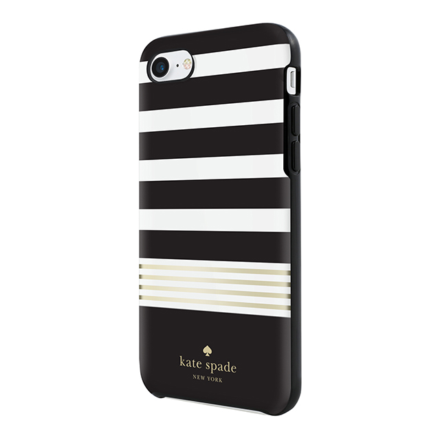 【iPhoneSE(第2世代)/8/7 ケース】Protective Hardshell Case (Stripe 2 Black/White/Gold Foil)goods_nameサブ画像