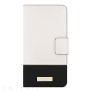 【iPhone8 Plus/7 Plus ケース】Color-Block Folio Case (Cement/Gold/Black/Gold Flange)