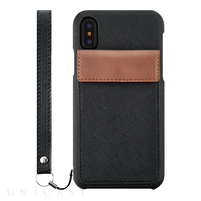 Iphonexs X ケース Nuno Backpack バックカバーカードケース ブラック Simplism Iphoneケースは Unicase