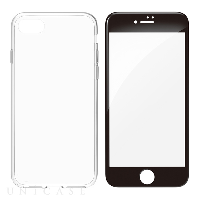 【iPhone8/7 ケース】[Aegis Pro]フルカバーTPUケース＆ガラスセット (ブラックフレームガラス)