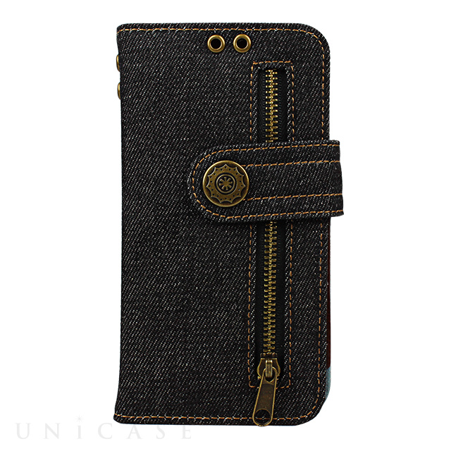 【iPhoneXS/X ケース】Diary Case Denim (Black)