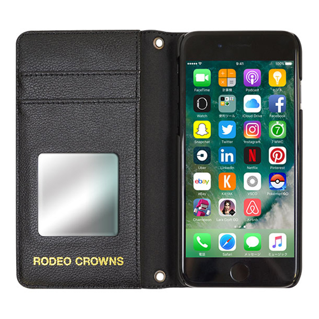 【iPhoneSE(第3/2世代)/8/7/6s/6 ケース】RODEO CROWNS スタースタッズ(ブラック)サブ画像