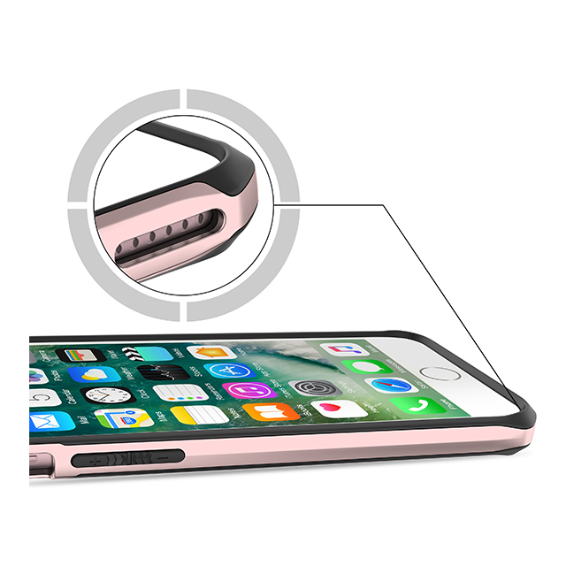 【iPhone8/7/6s/6 ケース】液晶保護ガラス付き! 耐衝撃ケース VENUMシリーズ ローズゴールドサブ画像