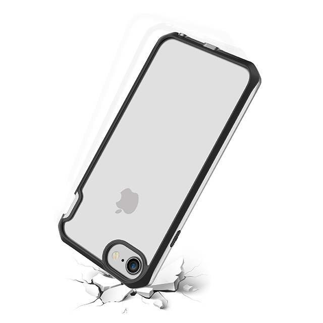 【iPhone8/7/6s/6 ケース】液晶保護ガラス付き! 耐衝撃ケース VENUMシリーズ シルバーサブ画像