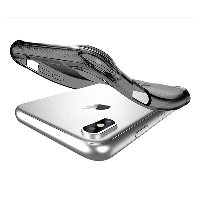 【iPhoneXS/X ケース】液晶保護ガラス付き! 耐衝撃ケース ZERO GEL (ブラック)サブ画像