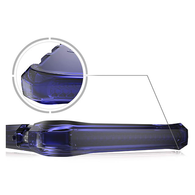 【iPhoneXS/X ケース】液晶保護ガラス付き! 耐衝撃ケース SPECTRUM (ネイビー)サブ画像