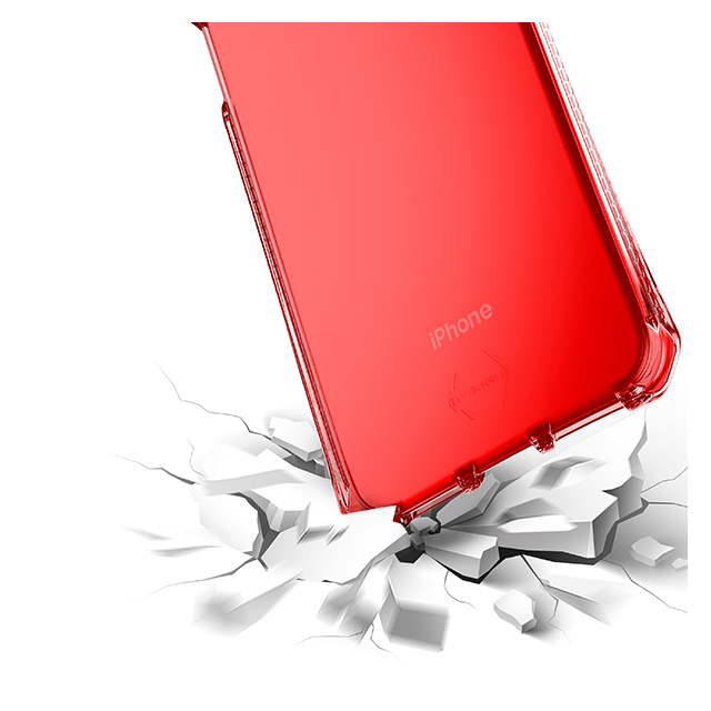 【iPhoneXS/X ケース】液晶保護ガラス付き! 耐衝撃ケース SPECTRUM (レッド)サブ画像