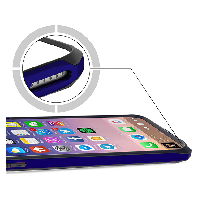 【iPhoneXS/X ケース】液晶保護ガラス付き! 耐衝撃ケース VENUM (ネイビー)サブ画像