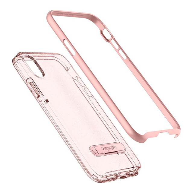 【iPhoneX ケース】Crystal Hybrid (Glitter Rose Quartz)サブ画像