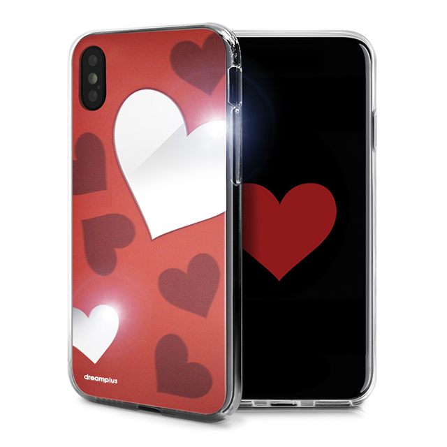 【iPhoneXS/X ケース】Heart MIRROR CASE (レッド)サブ画像