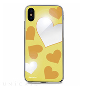 【iPhoneXS/X ケース】Heart MIRROR CASE (イエロー)