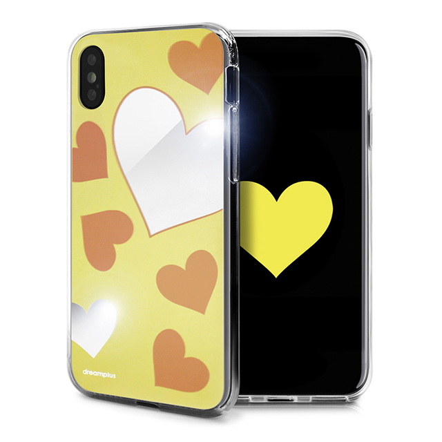 【iPhoneXS/X ケース】Heart MIRROR CASE (イエロー)サブ画像