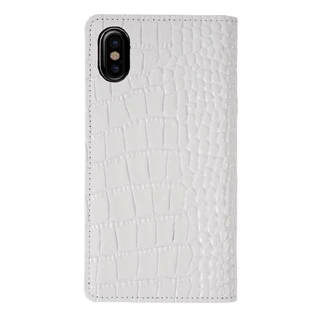 【iPhoneXS/X ケース】Vivid Croco Diary (ホワイト)goods_nameサブ画像