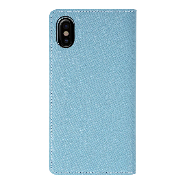 【iPhoneXS/X ケース】Saffiano Flip Case (シルクブルー)サブ画像
