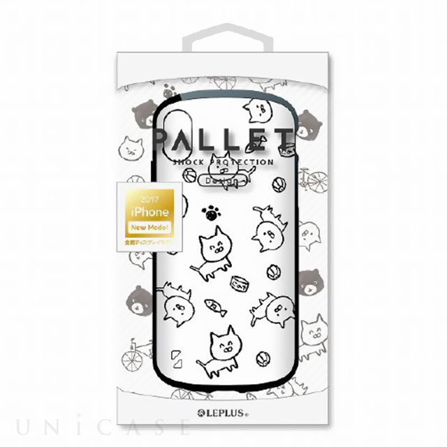 【iPhoneXS/X ケース】耐衝撃ハイブリッドケース「PALLET Design」 (ねこ)