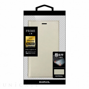 【iPhoneXS/X ケース】薄型PUレザーフラップケース「PRIME」 アイボリー