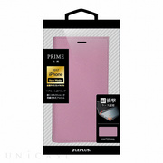 【iPhoneXS/X ケース】薄型PUレザーフラップケース「PRIME」 ライトピンク